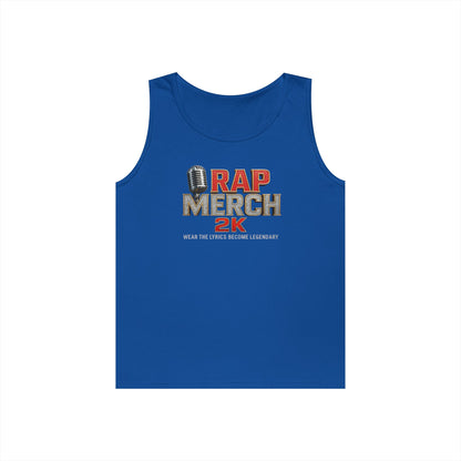 Rap Merch Unisex Heavy Cotton Tank Top | Comfortable Music Apparel, Gift for Rap Fans, Casual Wear, Summer Top, Concert Outfit