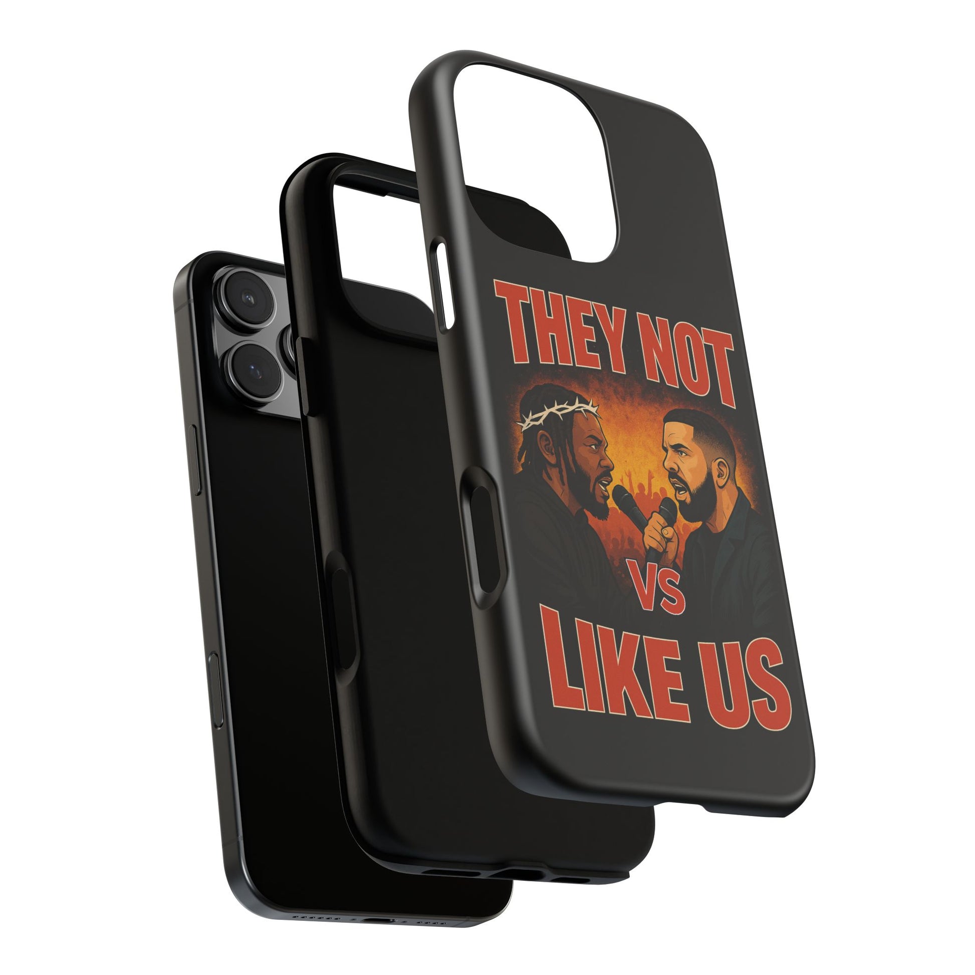 "Tough phone case, durable iPhone cover with funny design, perfect gift for Drake fans.