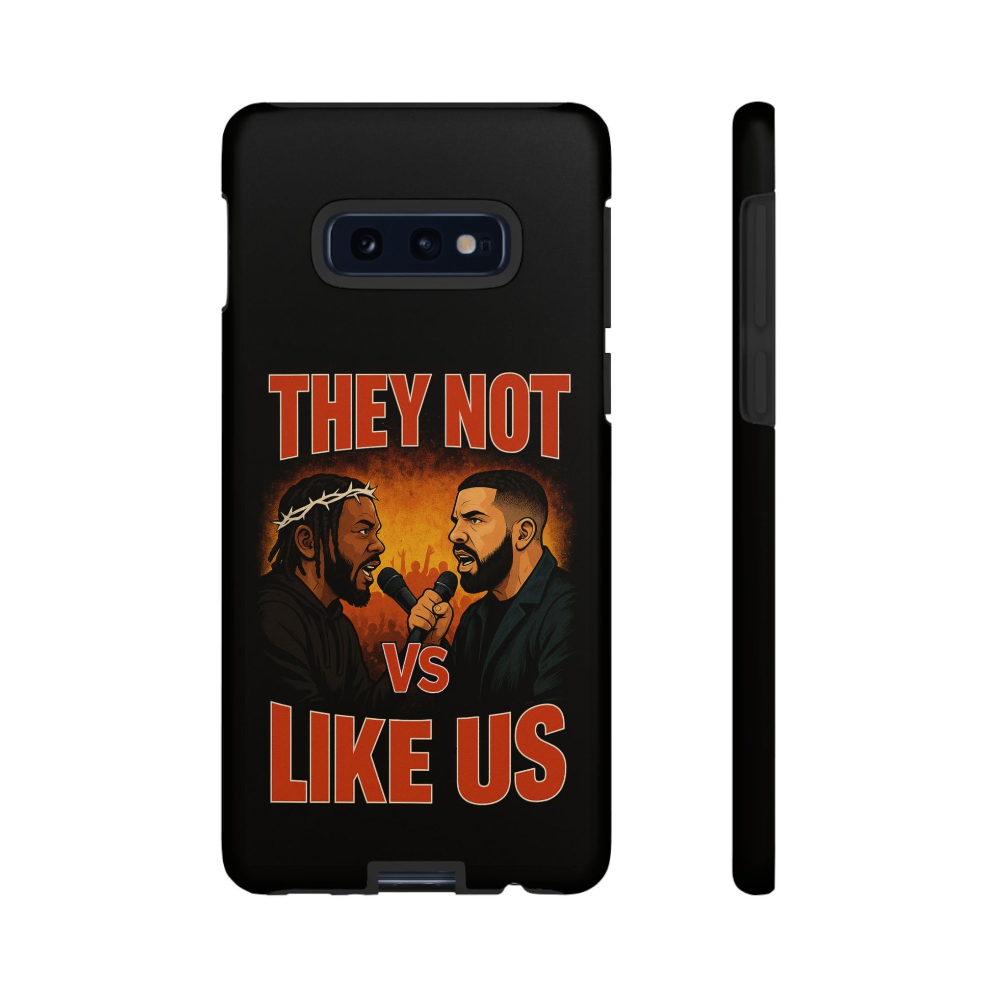 "Tough phone case, durable iPhone cover with funny design, perfect gift for Drake fans.