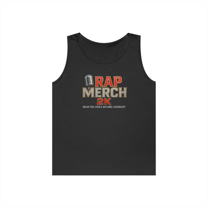 Rap Merch Unisex Heavy Cotton Tank Top | Comfortable Music Apparel, Gift for Rap Fans, Casual Wear, Summer Top, Concert Outfit