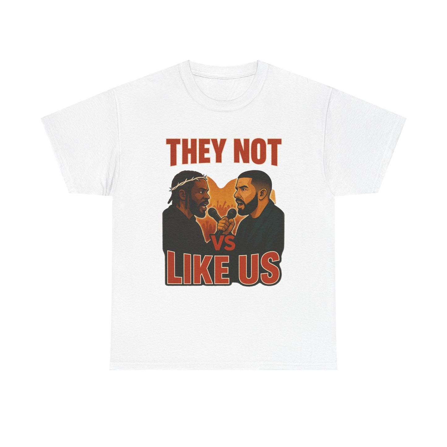 Unisex Graphic Tee - They Not Vs Like Us, Funny T-Shirt, Hip Hop Style, Gift for Music Lovers, Casual Wear, Streetwear