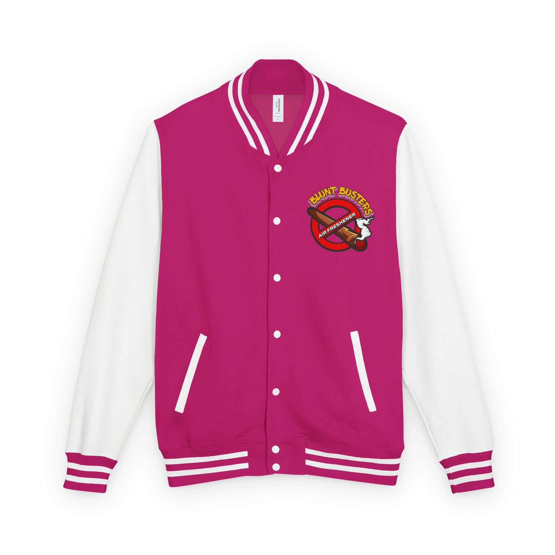 Trendy heavyweight varsity jacket for everyday streetwear Casual varsity jacket featuring unique air freshener design