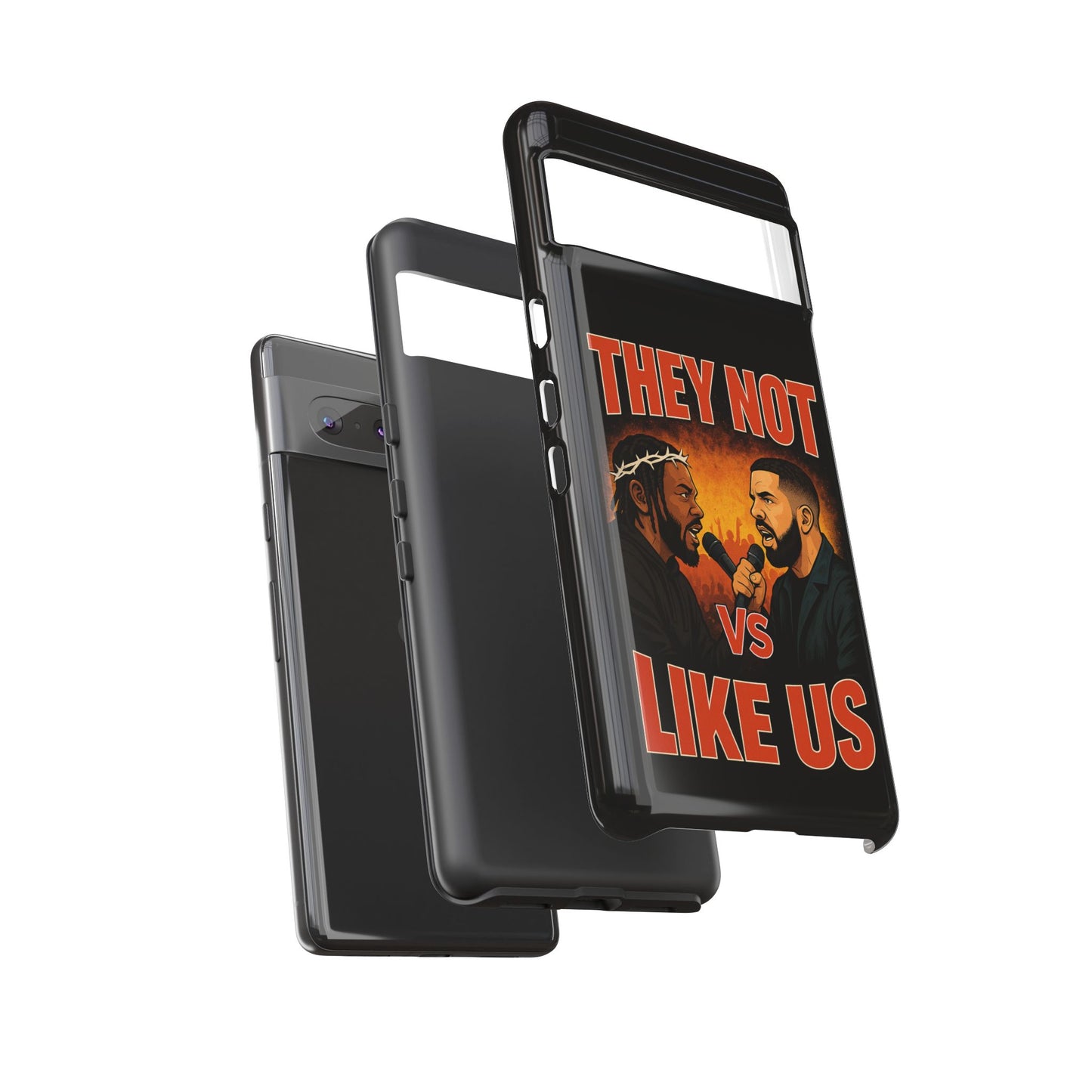 "Tough phone case, durable iPhone cover with funny design, perfect gift for Drake fans.