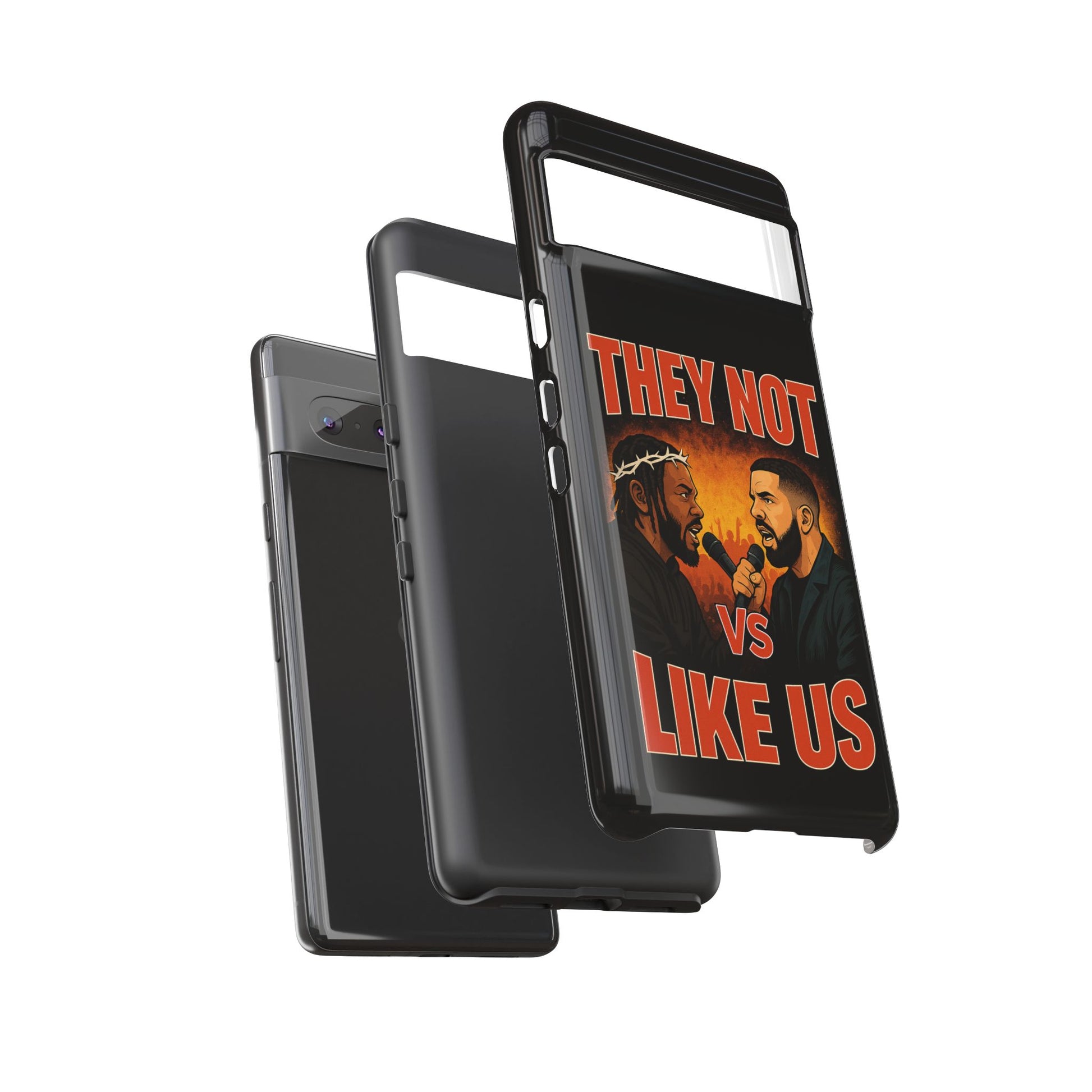 "Tough phone case, durable iPhone cover with funny design, perfect gift for Drake fans.