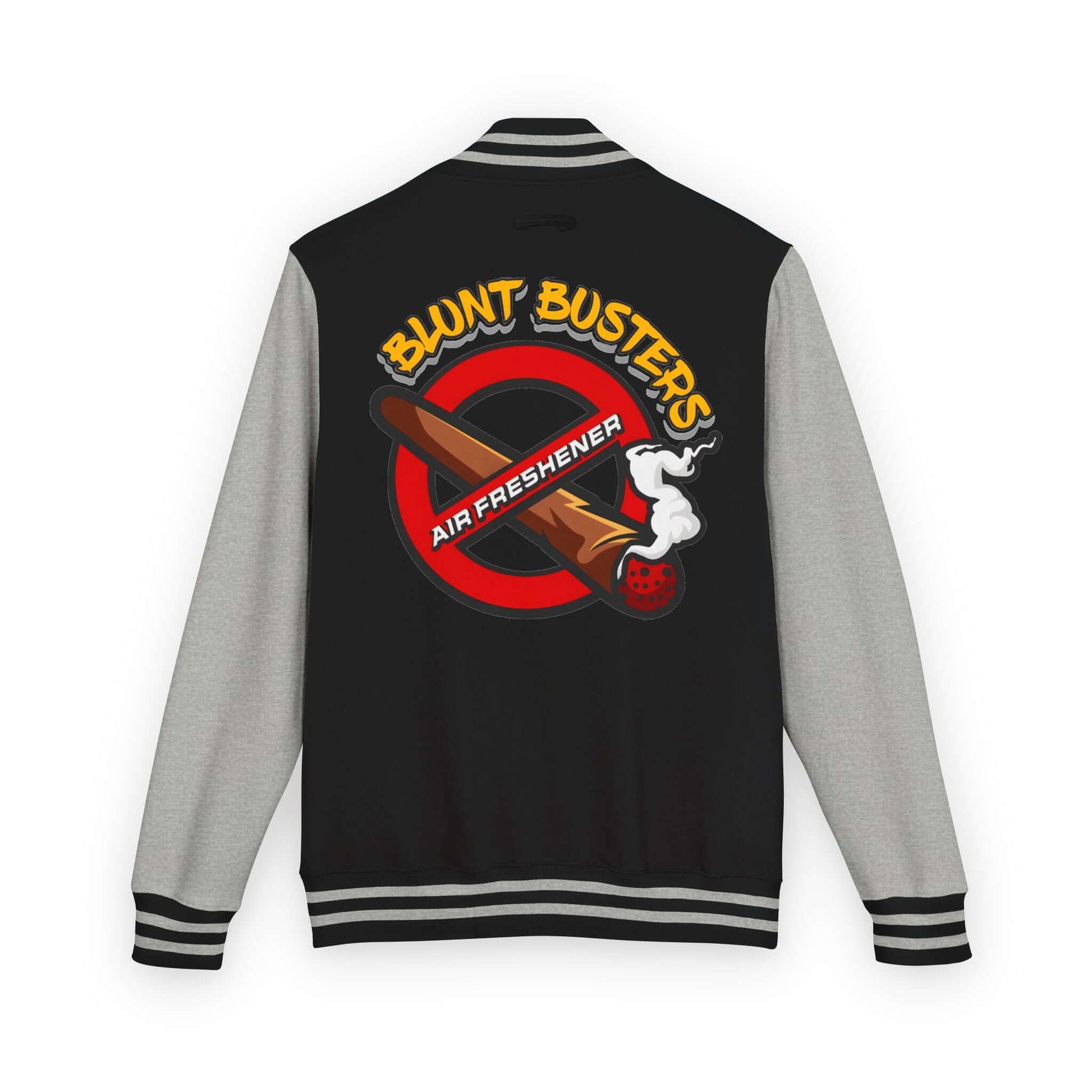 Trendy heavyweight varsity jacket for everyday streetwear Casual varsity jacket featuring unique air freshener design