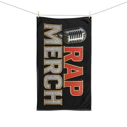 Mic Drop Rap Merch Hand Towel, Hip Hop Kitchen Towel, Music Lover Gift, Rapper Accessories, Unique Concert Memorabilia
