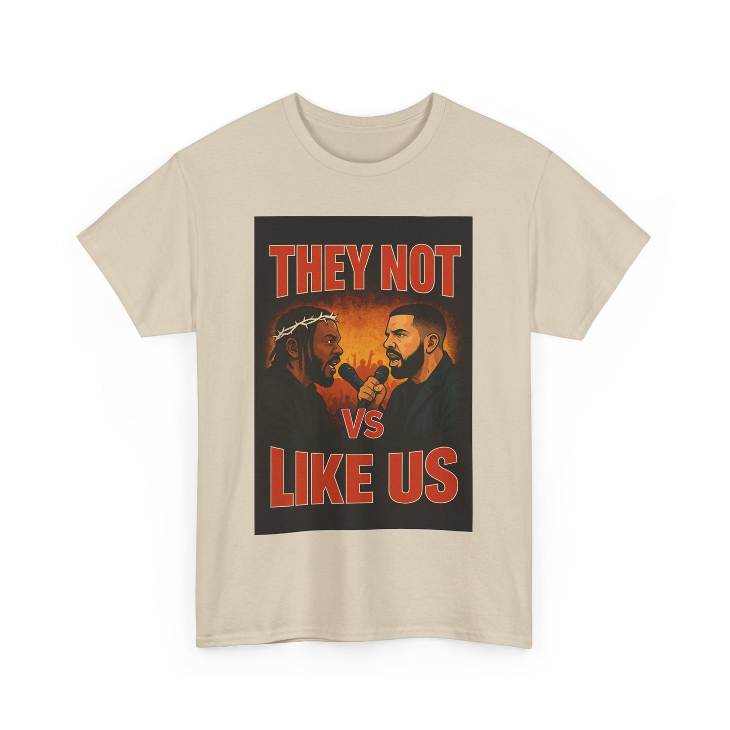 Unisex Graphic Tee - They Not Vs Like Us, Funny T-Shirt, Hip Hop Style, Gift for Music Lovers, Casual Wear, Streetwear