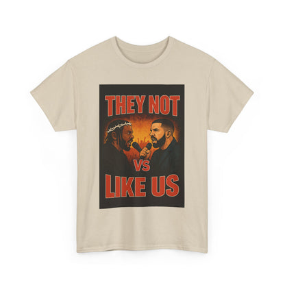 Unisex Graphic Tee - They Not Vs Like Us, Funny T-Shirt, Hip Hop Style, Gift for Music Lovers, Casual Wear, Streetwear