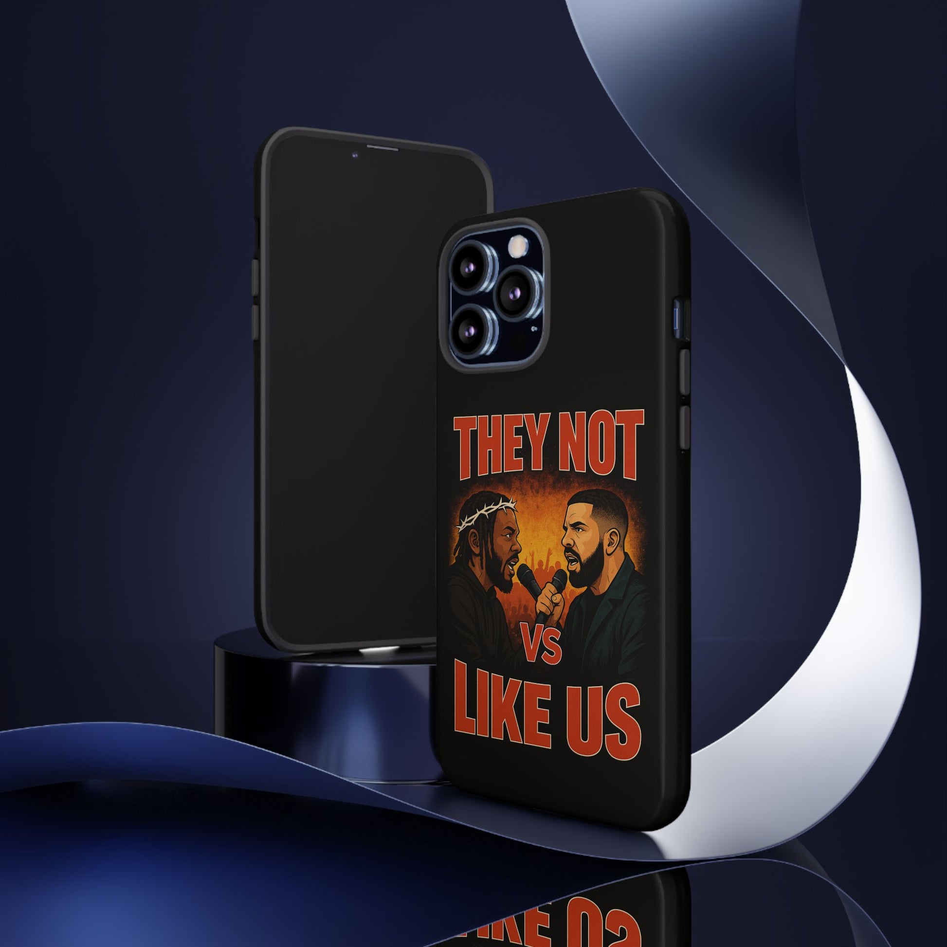 "Tough phone case, durable iPhone cover with funny design, perfect gift for Drake fans.