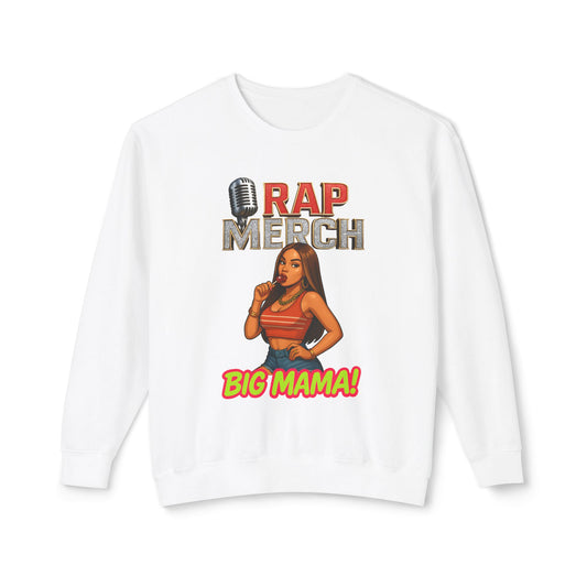 Big Mama Rap Merch Crewneck Sweatshirt, Unisex Lightweight Hoodie, Hip Hop Apparel, Music Lover Gift, Streetwear Fashion