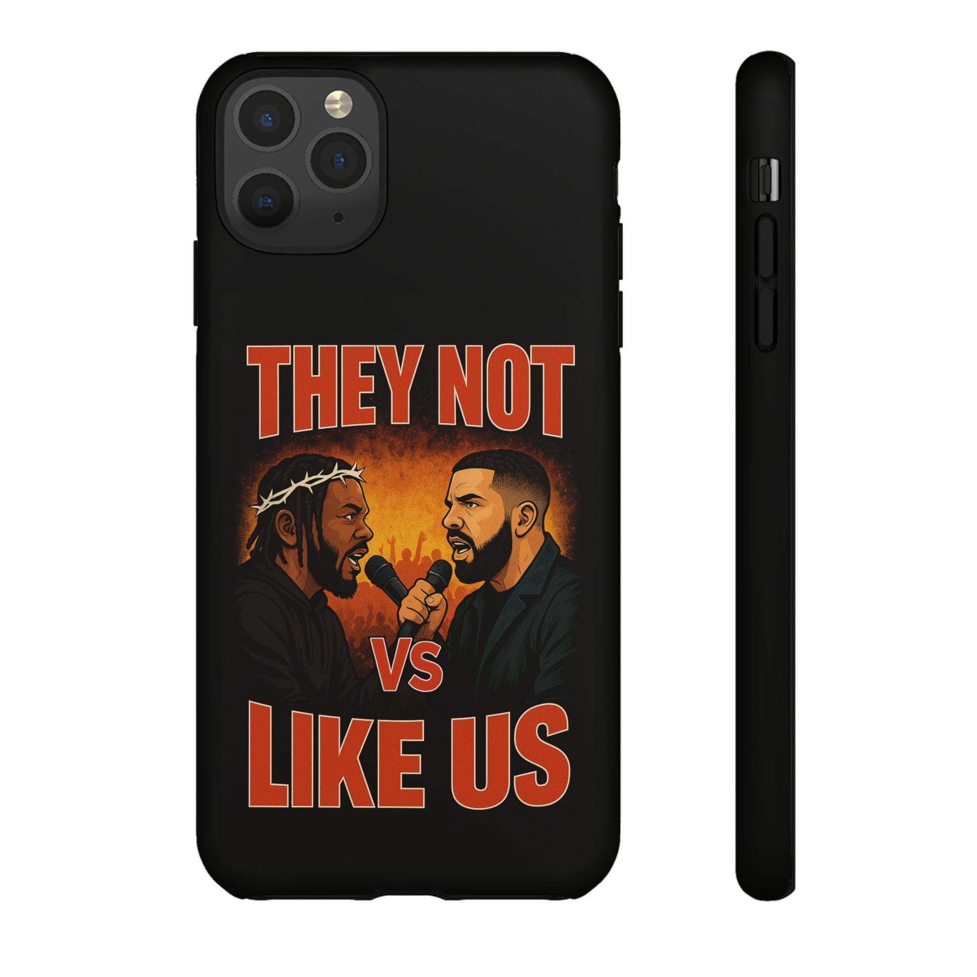 "Tough phone case, durable iPhone cover with funny design, perfect gift for Drake fans.