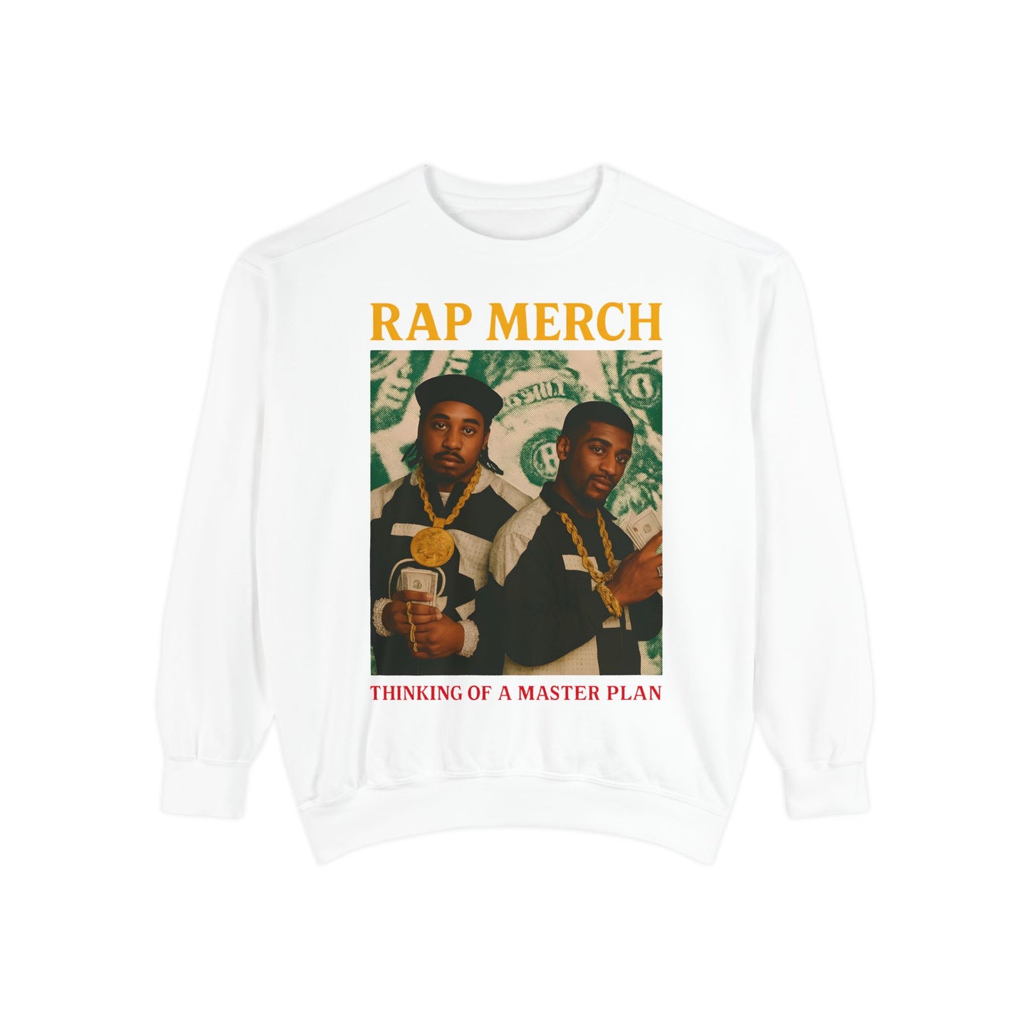 Rap Merch Unisex Garment-Dyed Sweatshirt, Cool Streetwear, Gift for Hip-Hop Fans, Casual Wear, Music Lover's Apparel