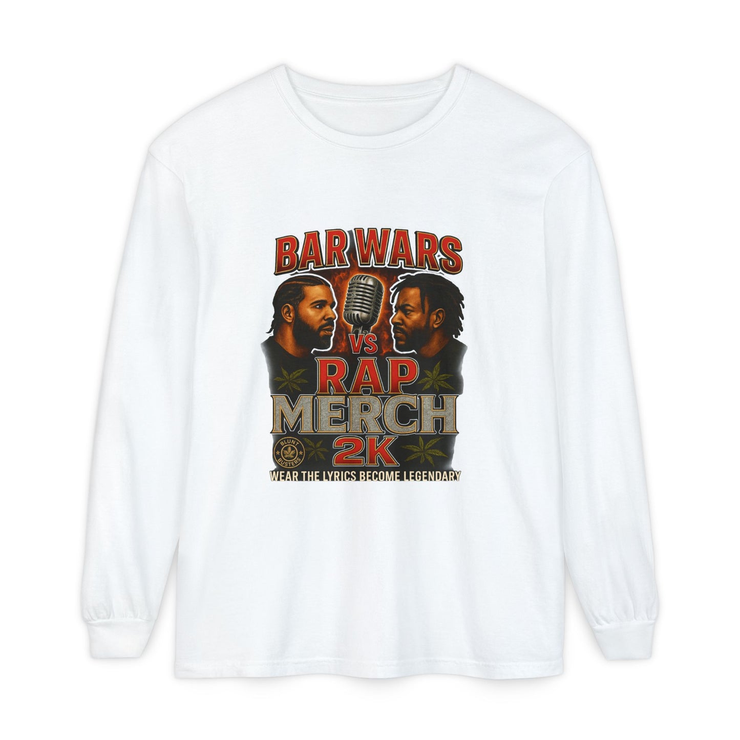 Bar Wars Long Sleeve T-Shirt for Casual Wear, Hipster Gift, Streetwear Style, Unisex Fashion, Graphic Tees, Blunt Busters Design