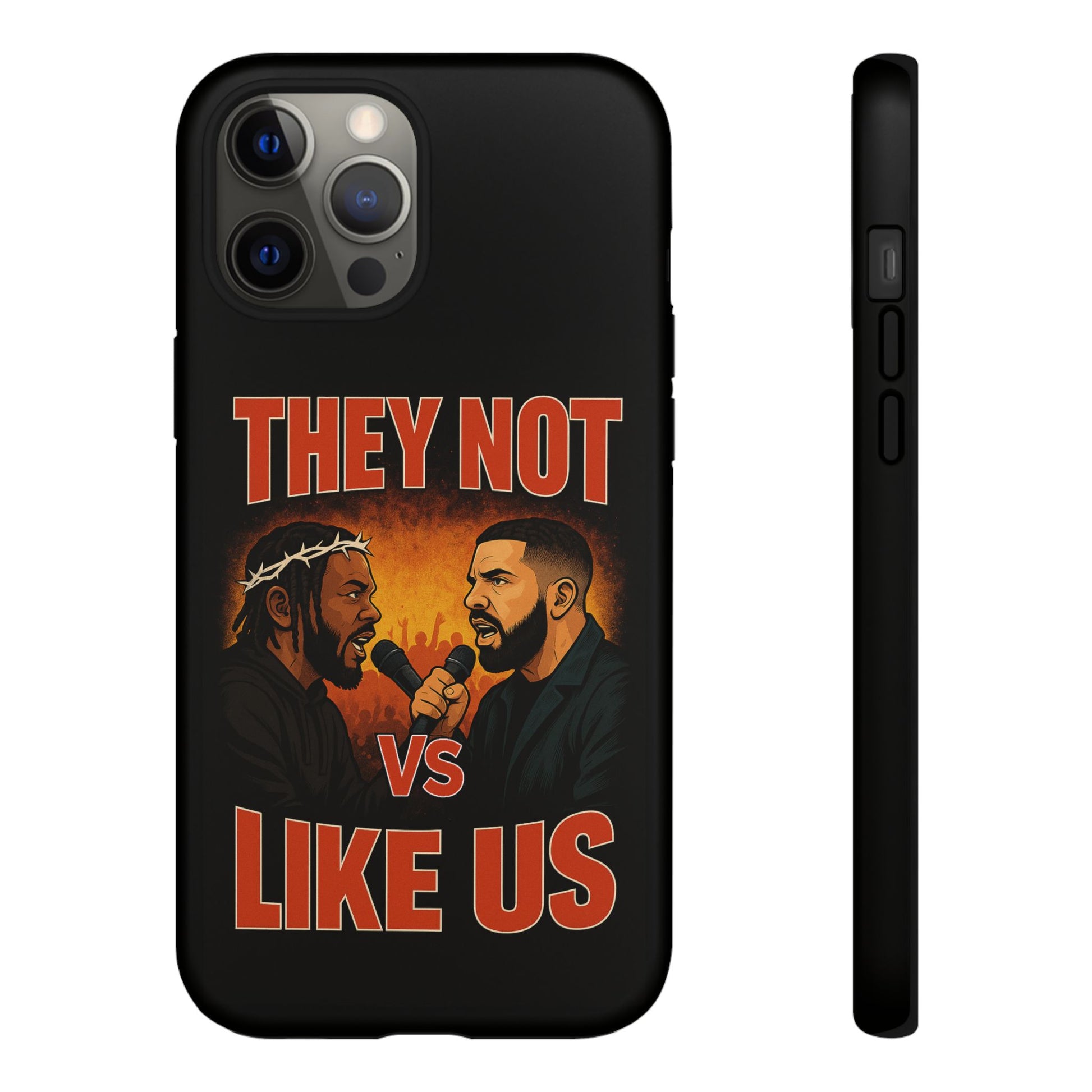 "Tough phone case, durable iPhone cover with funny design, perfect gift for Drake fans.