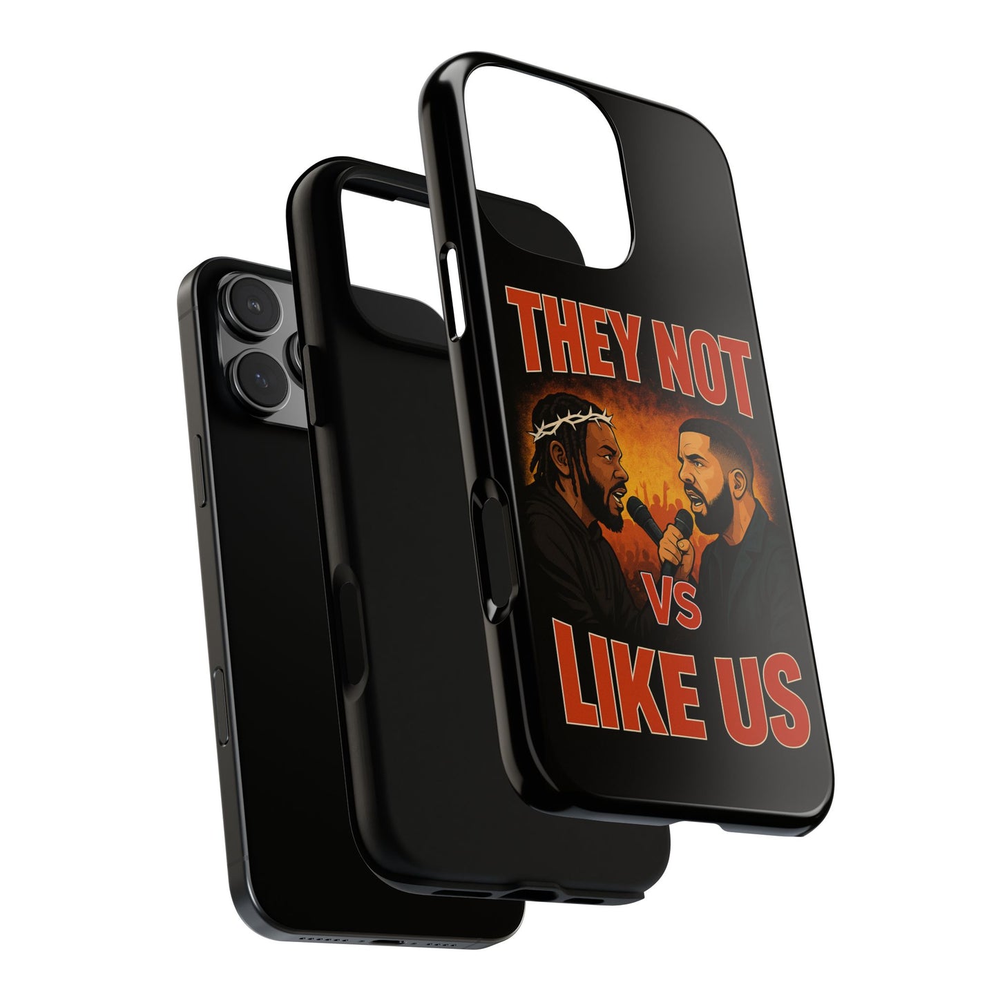 "Tough phone case, durable iPhone cover with funny design, perfect gift for Drake fans.