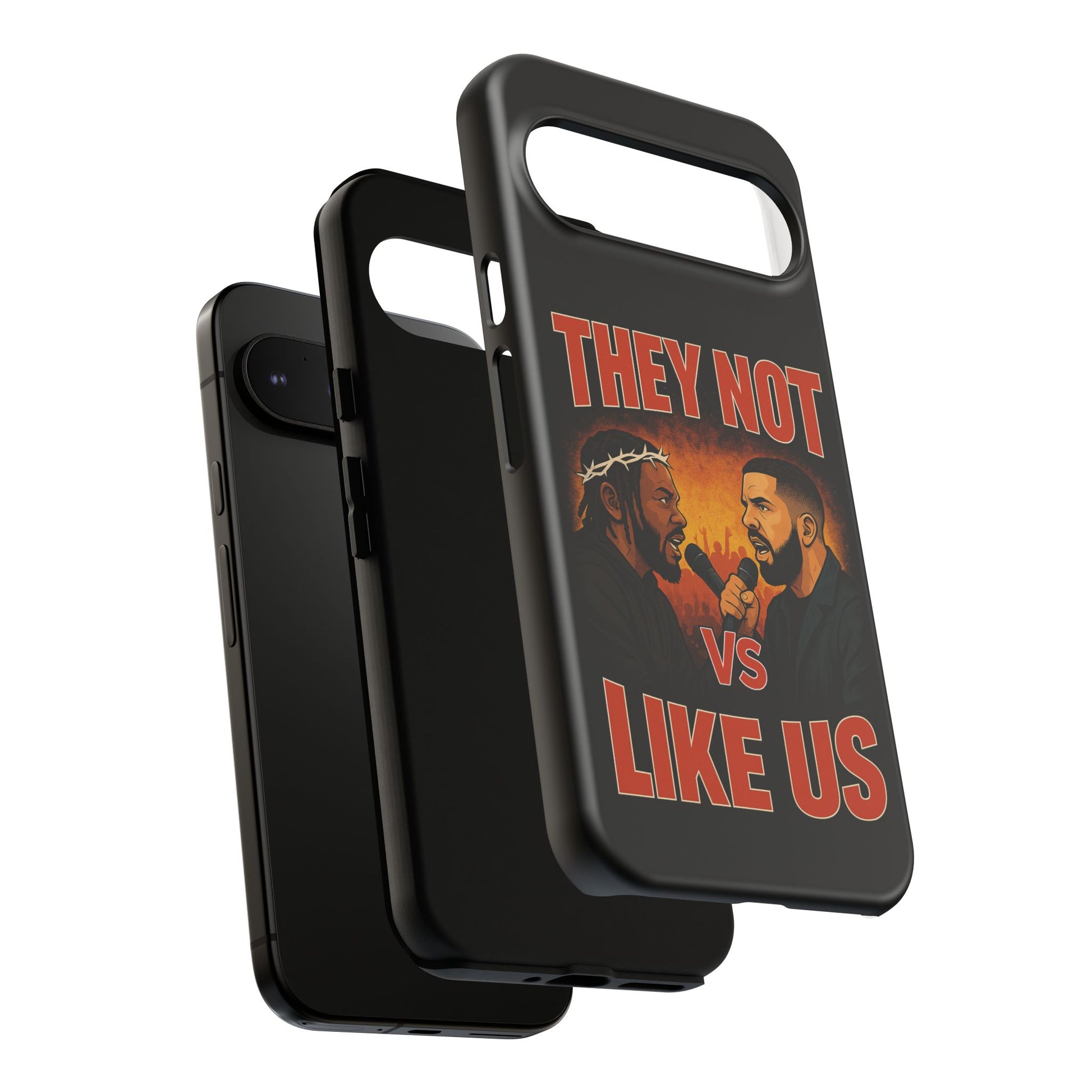 "Tough phone case, durable iPhone cover with funny design, perfect gift for Drake fans.