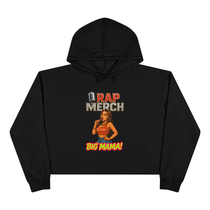 Rap Merch Crop Hoodie - Big Mama Design, Hip-Hop Fashion, Stylish Streetwear, Gift for Music Lovers, Summer Outfit