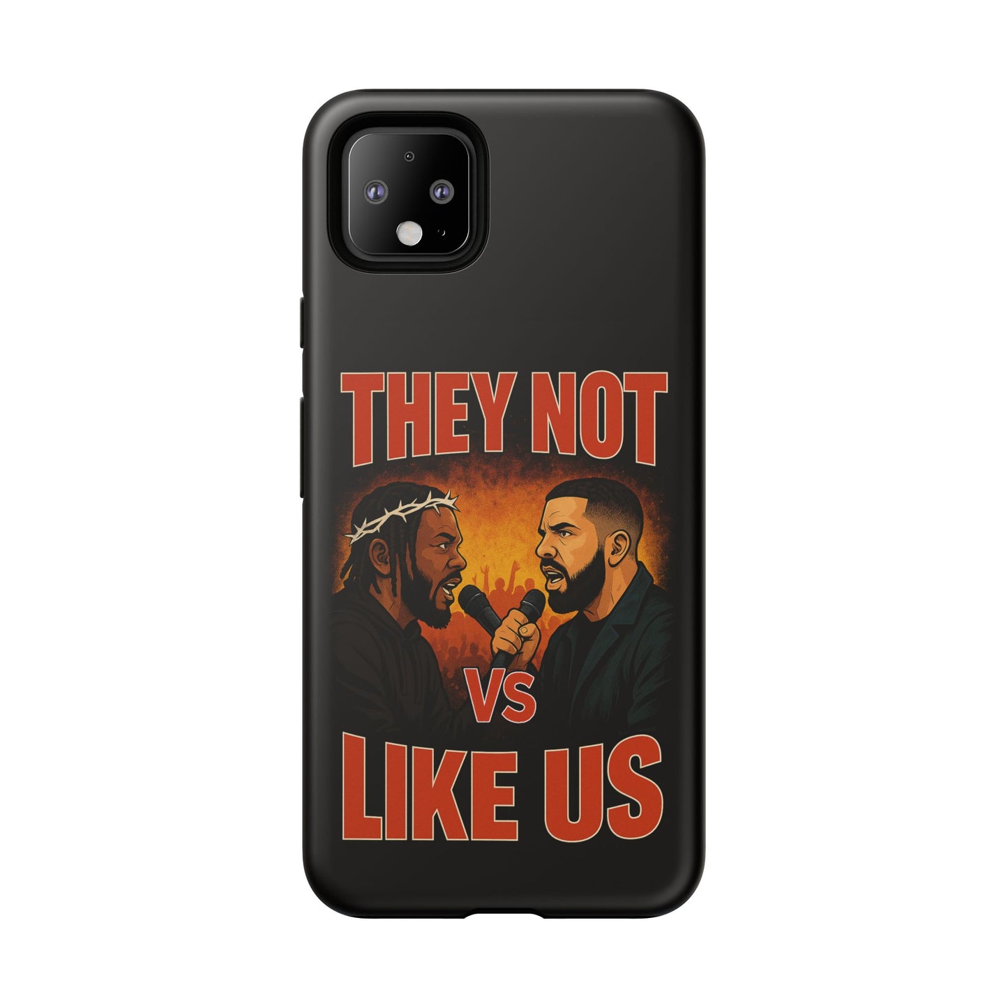 "Tough phone case, durable iPhone cover with funny design, perfect gift for Drake fans.