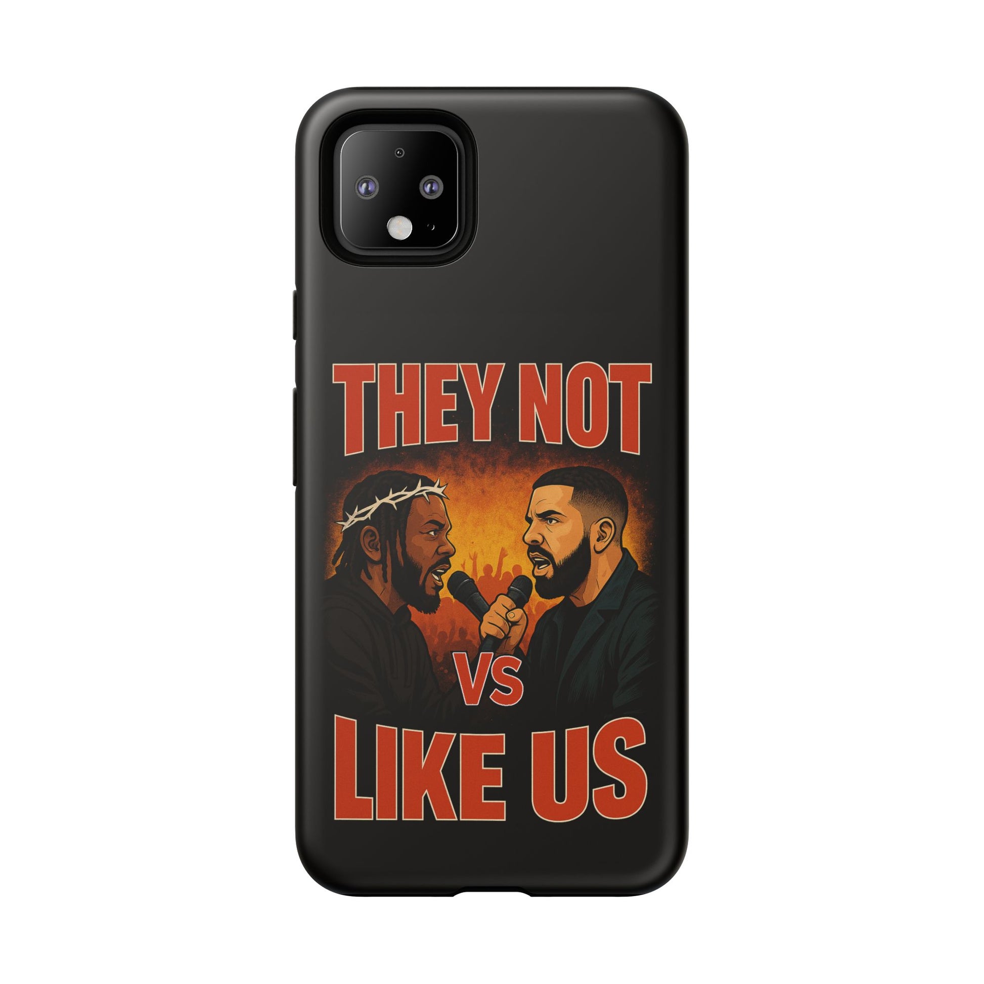 "Tough phone case, durable iPhone cover with funny design, perfect gift for Drake fans.