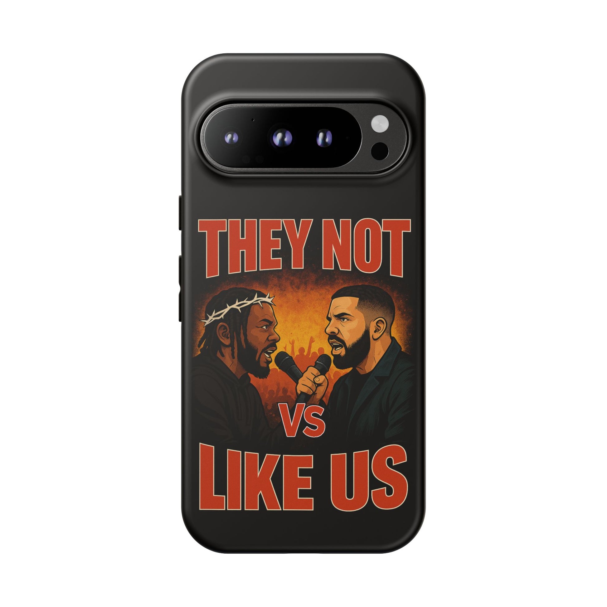"Tough phone case, durable iPhone cover with funny design, perfect gift for Drake fans.