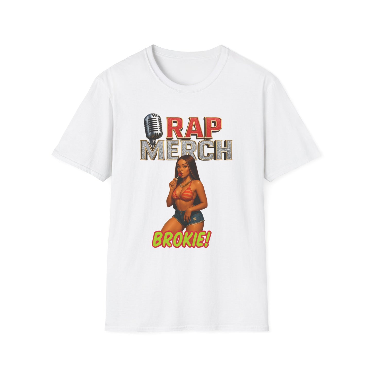 Rap Merch Unisex Softstyle T-Shirt - Fun Hip Hop Graphic Tee, Music Lover Gift, Concert Apparel, Casual Wear, Streetwear Fashion