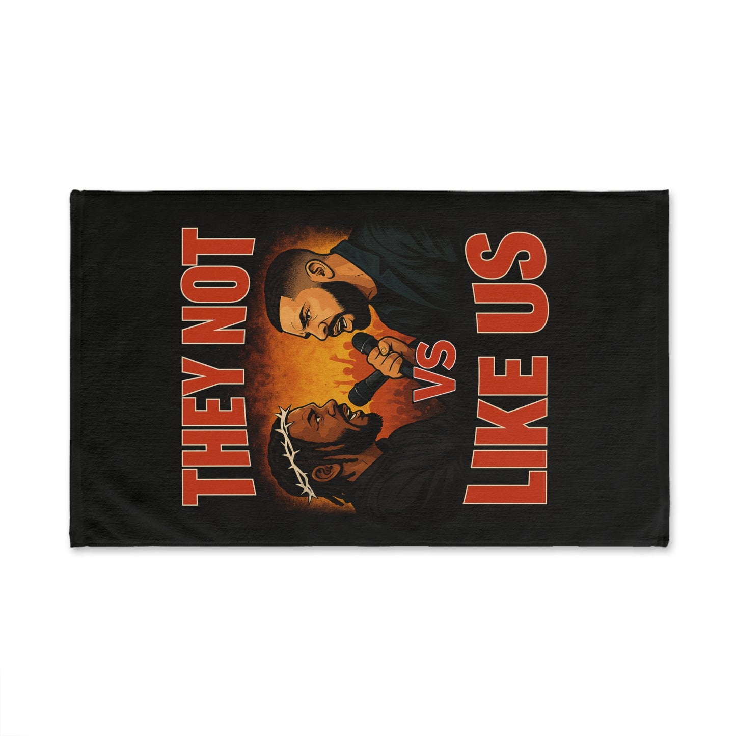 Drake & Kendrick Hand Towel - Hip Hop Culture Home Decor, Music Lover Gift, Stylish Kitchen Towel, Unique Bathroom Accent, Fun Guest Towel