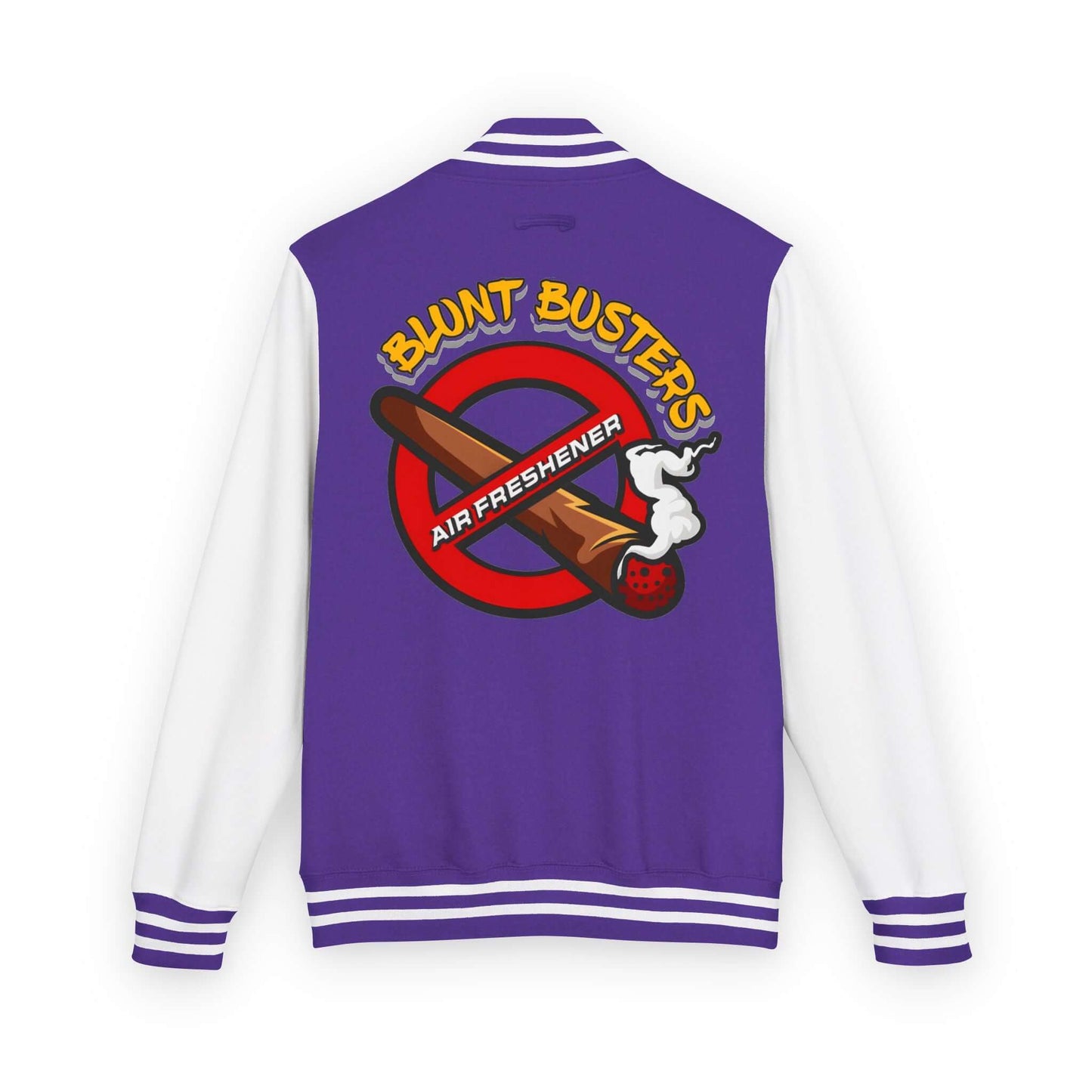 Trendy heavyweight varsity jacket for everyday streetwear Casual varsity jacket featuring unique air freshener design