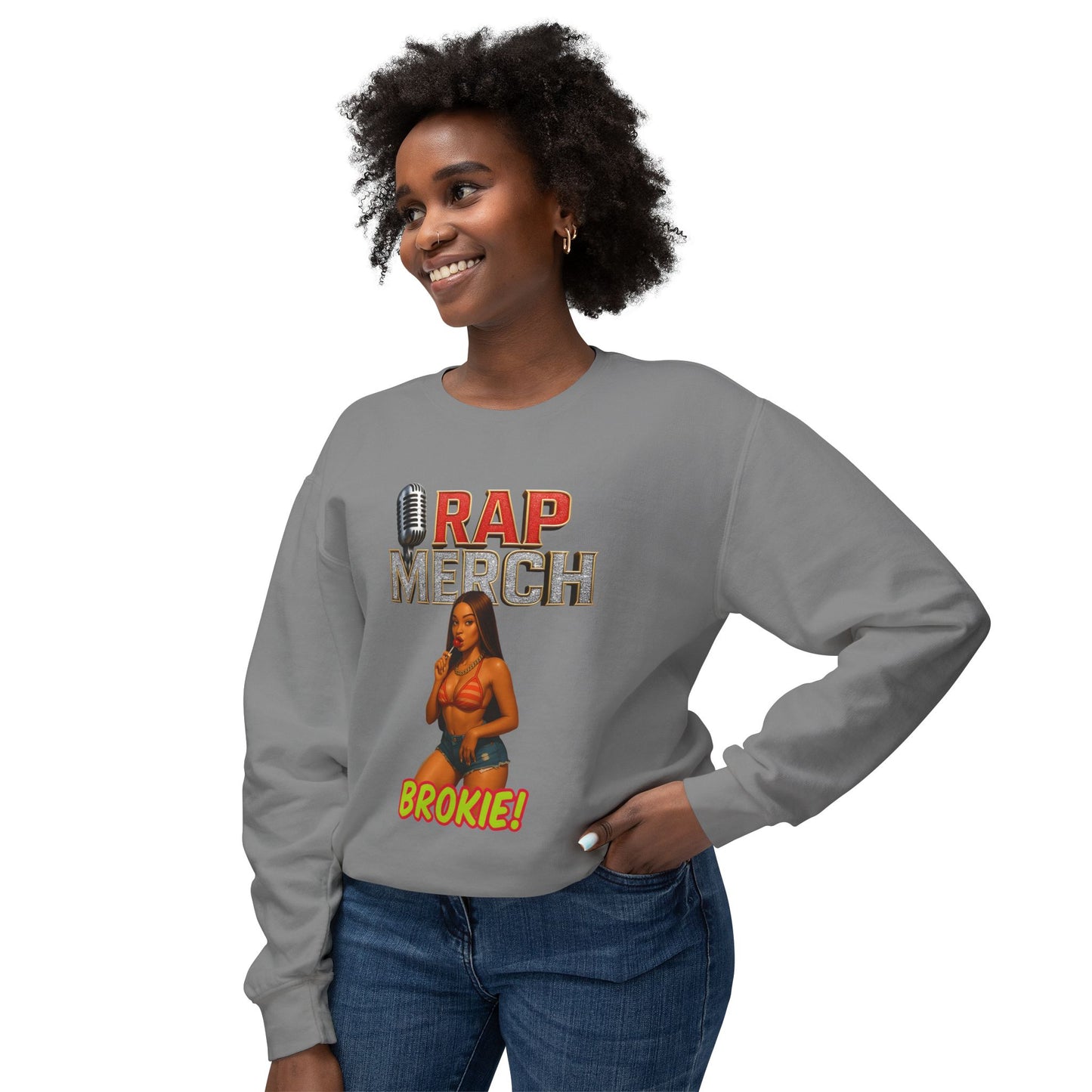 Rap Merch Unisex Crewneck Sweatshirt, Hip-Hop Apparel, Music Merchandise, Trendy Gift, Casual Wear