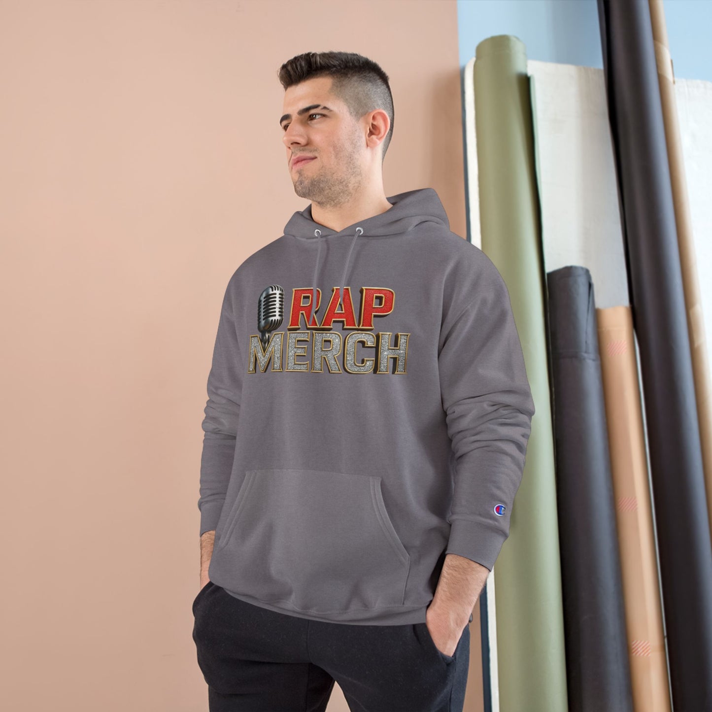 Rap Merch Champion Hoodie Music Lover Gift, Streetwear Fashion, Hip Hop Apparel, Casual Comfort, Unisex Hoodie