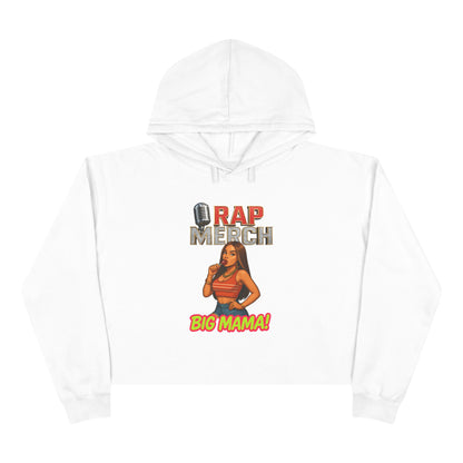 Rap Merch Crop Hoodie - Big Mama Design, Hip-Hop Fashion, Stylish Streetwear, Gift for Music Lovers, Summer Outfit