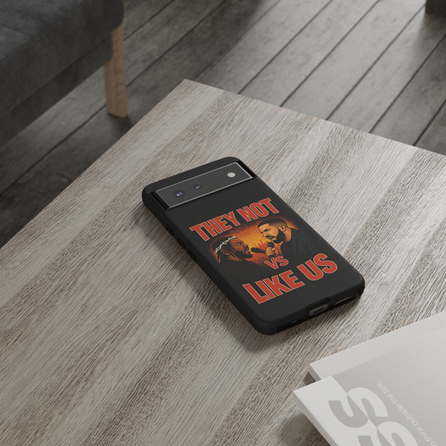 "Tough phone case, durable iPhone cover with funny design, perfect gift for Drake fans.