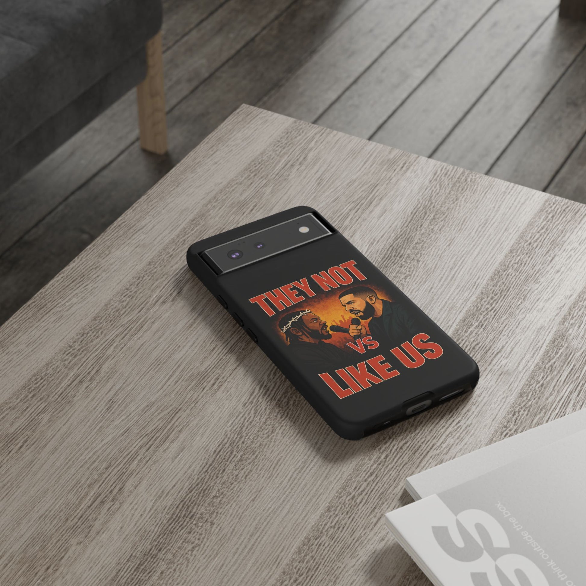 "Tough phone case, durable iPhone cover with funny design, perfect gift for Drake fans.