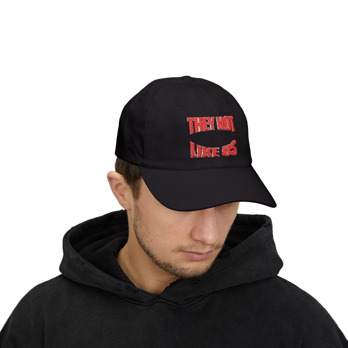 Classic Dad Cap with 'They Not Like Us' Embroidery, Trendy Hat, Adjustable Cap, Fashion Accessory, Gift for Him, Casual Style