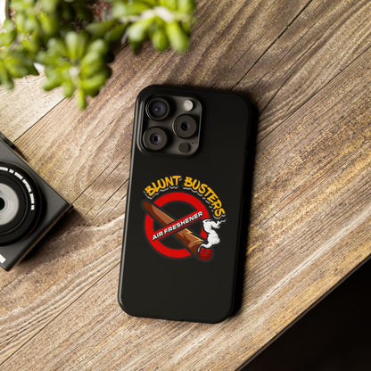 "Slim phone case with Blunt Busters design, trendy protective accessory and fun gift.