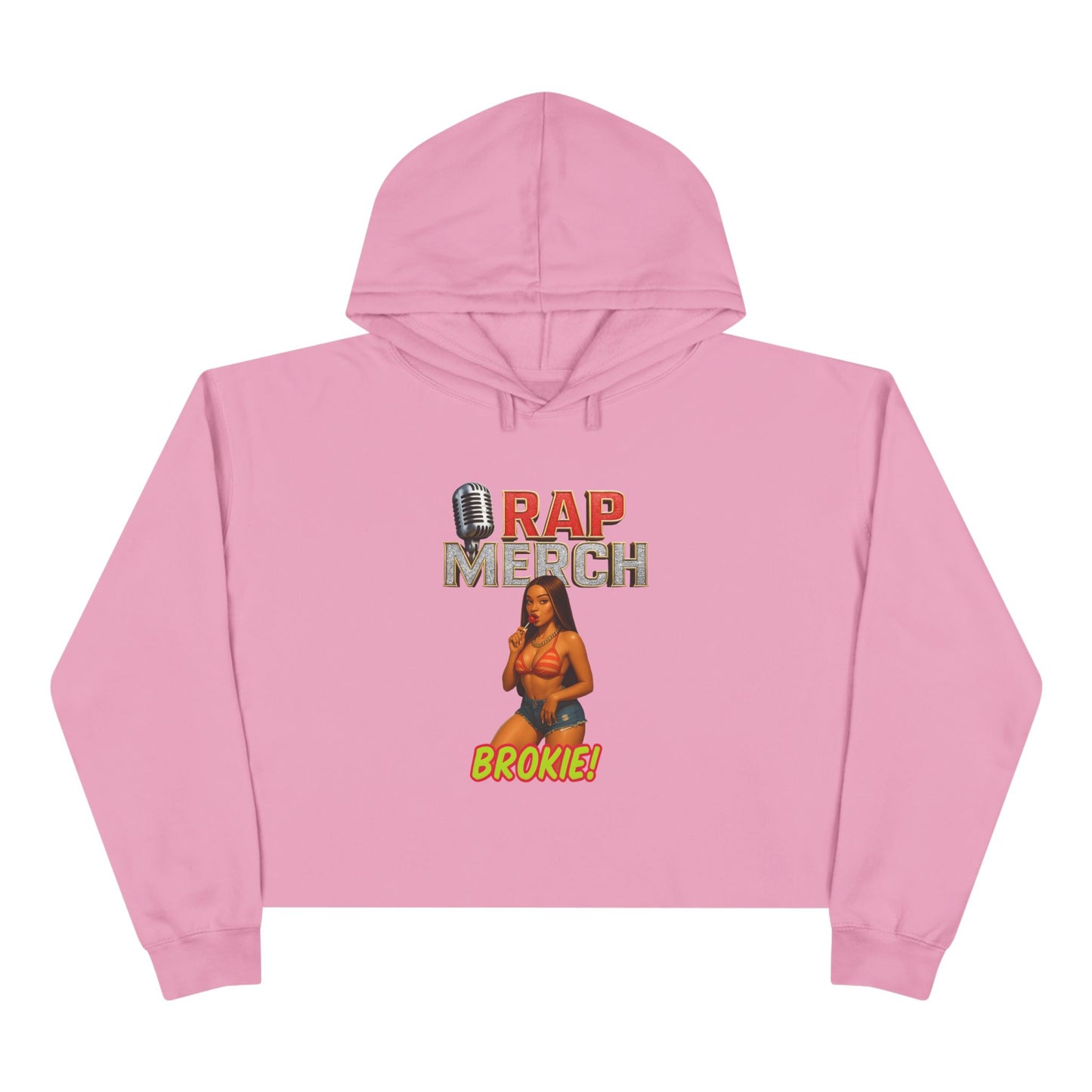 Rap Merchant Crop Hoodie, Trendy Streetwear Sweatshirt, Gift for Music Lovers, Stylish Rapper Hoodie, Casual Fashion Top
