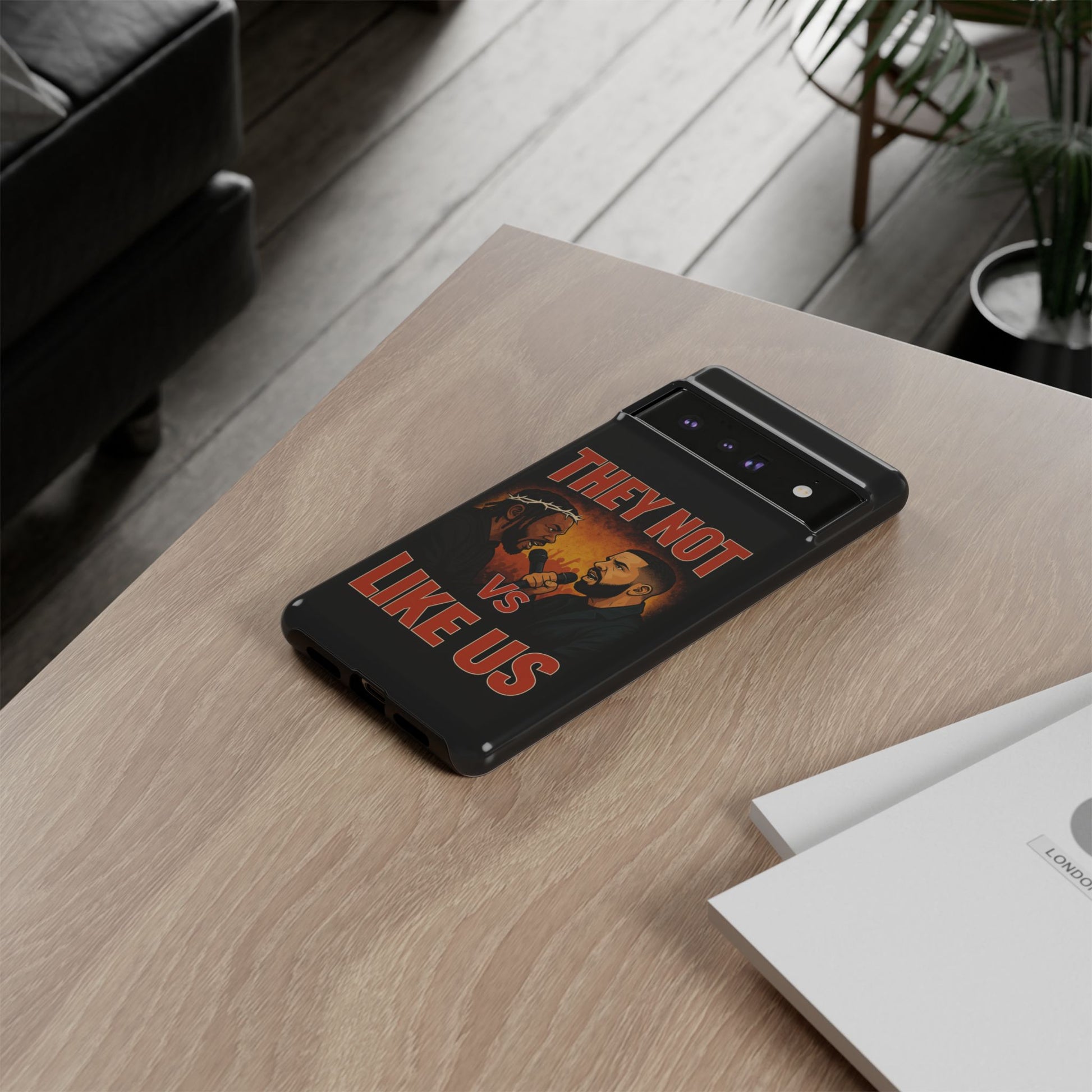 "Tough phone case, durable iPhone cover with funny design, perfect gift for Drake fans.