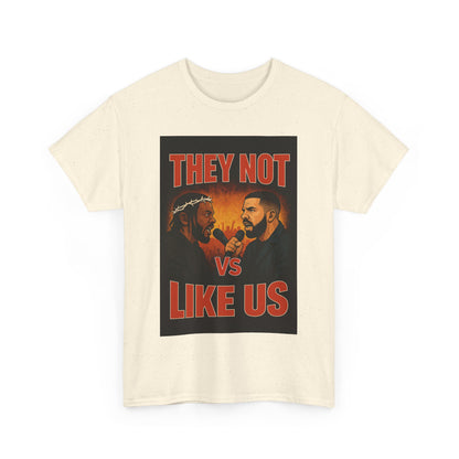 Unisex Graphic Tee - They Not Vs Like Us, Funny T-Shirt, Hip Hop Style, Gift for Music Lovers, Casual Wear, Streetwear