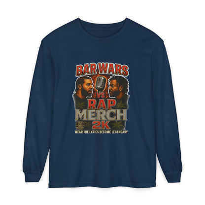 Bar Wars Long Sleeve T-Shirt for Casual Wear, Hipster Gift, Streetwear Style, Unisex Fashion, Graphic Tees, Blunt Busters Design