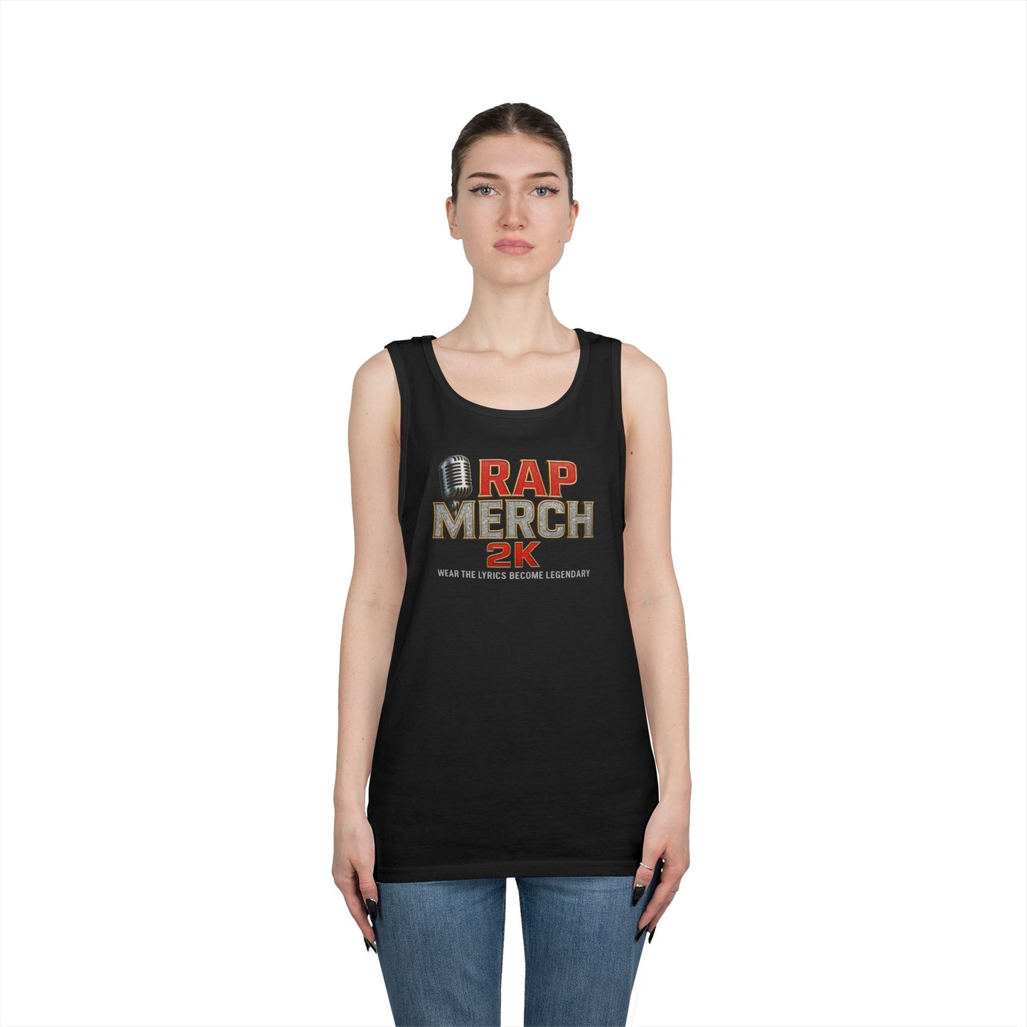 Rap Merch Unisex Heavy Cotton Tank Top | Comfortable Music Apparel, Gift for Rap Fans, Casual Wear, Summer Top, Concert Outfit
