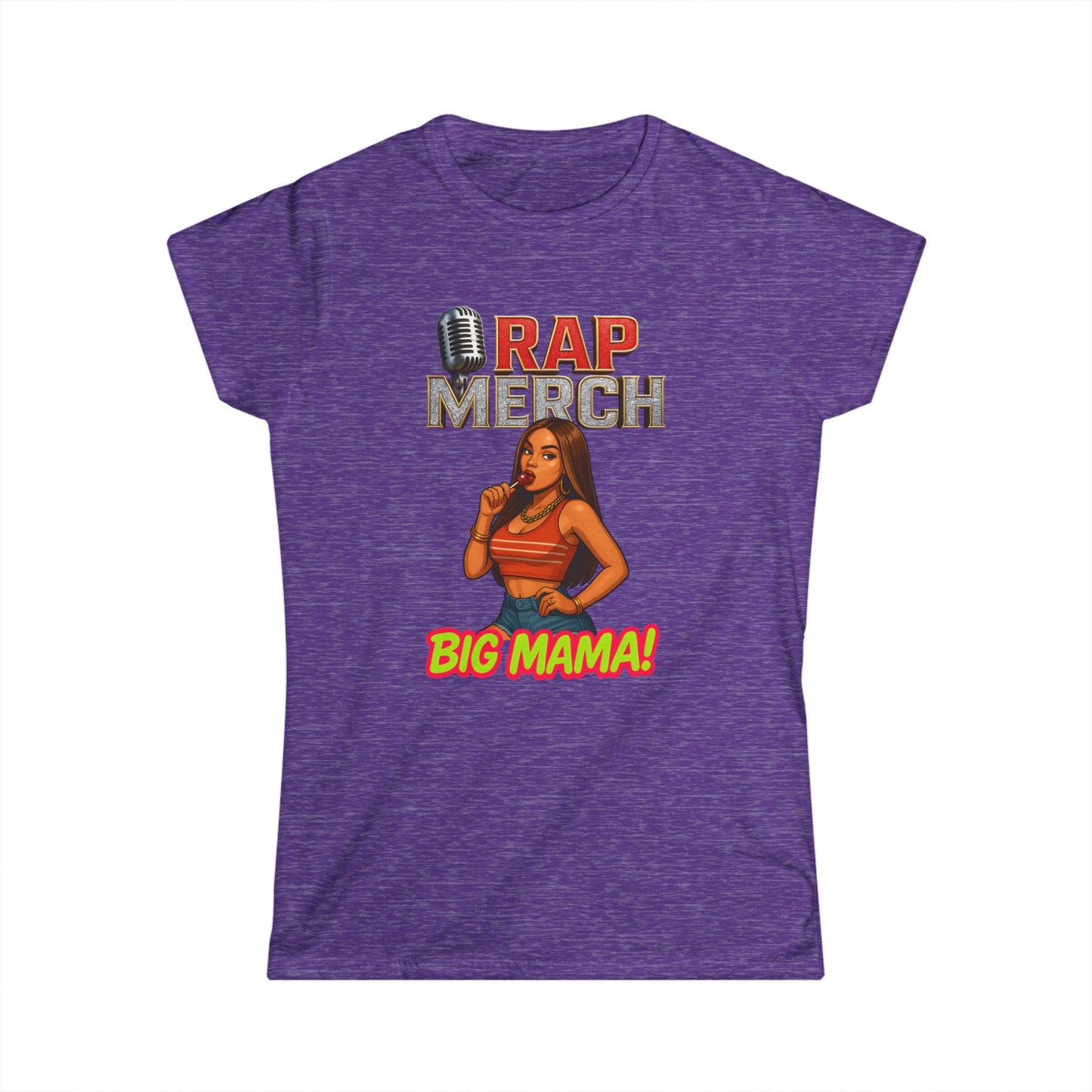 Rap Merch Women's Softstyle Tee - Big Mama Graphic Tee, Hip Hop Fashion, Gift for Music Lovers, Casual Chic Style, Birthday Gift
