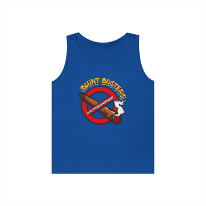"Blunt Busters unisex heavy cotton tank top, fun summer tee for parties, festivals, and casual wear."