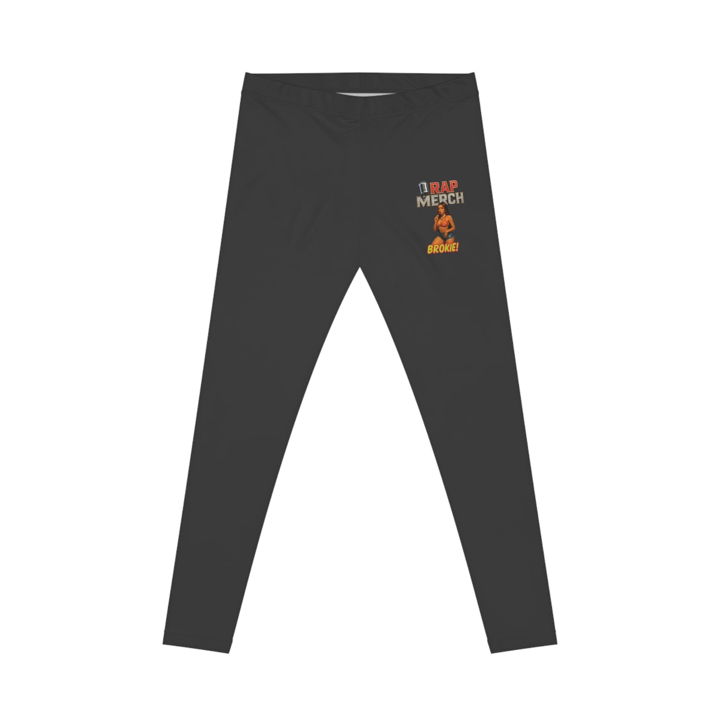 Stylish Women's Casual Leggings with Rap Theme – Great for Athleisure, Street Style, and Everyday Wear