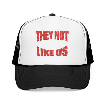 Stylish Foam Trucker Hat with 'THEY NOT LIKE US' Embroidery, Trendy Cap for Outdoor Events, Casual Wear, Gifts, Summer Style