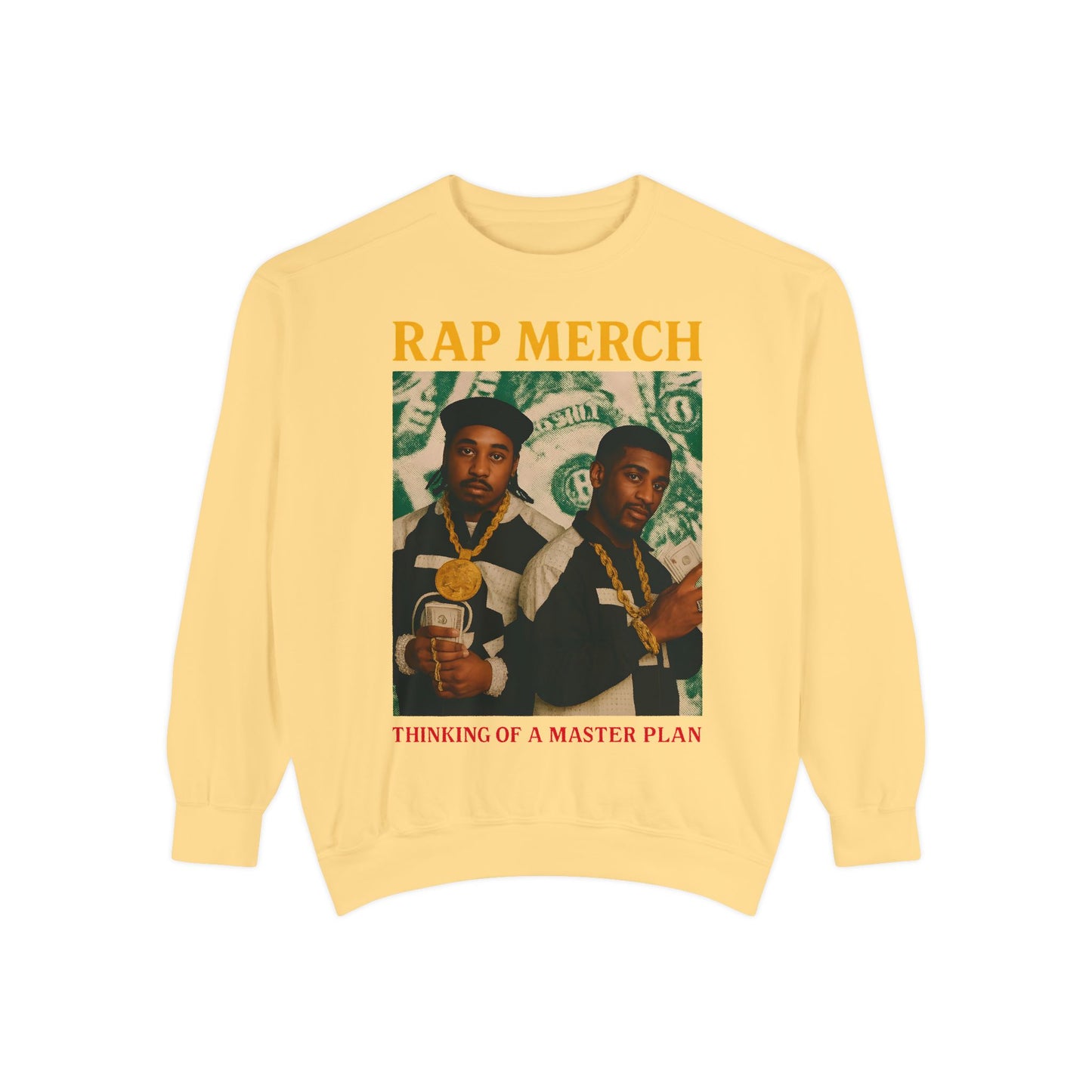 Rap Merch Unisex Garment-Dyed Sweatshirt, Cool Streetwear, Gift for Hip-Hop Fans, Casual Wear, Music Lover's Apparel