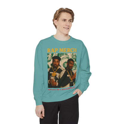 Rap Merch Unisex Garment-Dyed Sweatshirt, Cool Streetwear, Gift for Hip-Hop Fans, Casual Wear, Music Lover's Apparel