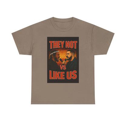 Unisex Graphic Tee - They Not Vs Like Us, Funny T-Shirt, Hip Hop Style, Gift for Music Lovers, Casual Wear, Streetwear