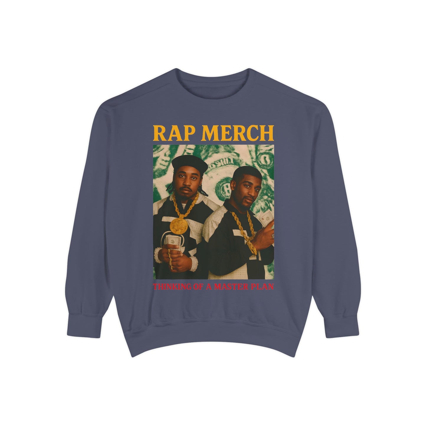Rap Merch Unisex Garment-Dyed Sweatshirt, Cool Streetwear, Gift for Hip-Hop Fans, Casual Wear, Music Lover's Apparel