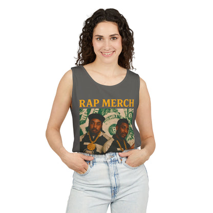 Rap Merch Garment-Dyed Tank Top - Unisex Music Apparel, Hip-Hop Fashion, Casual Summer Wear, Gift for Music Lovers, Festival Clothing