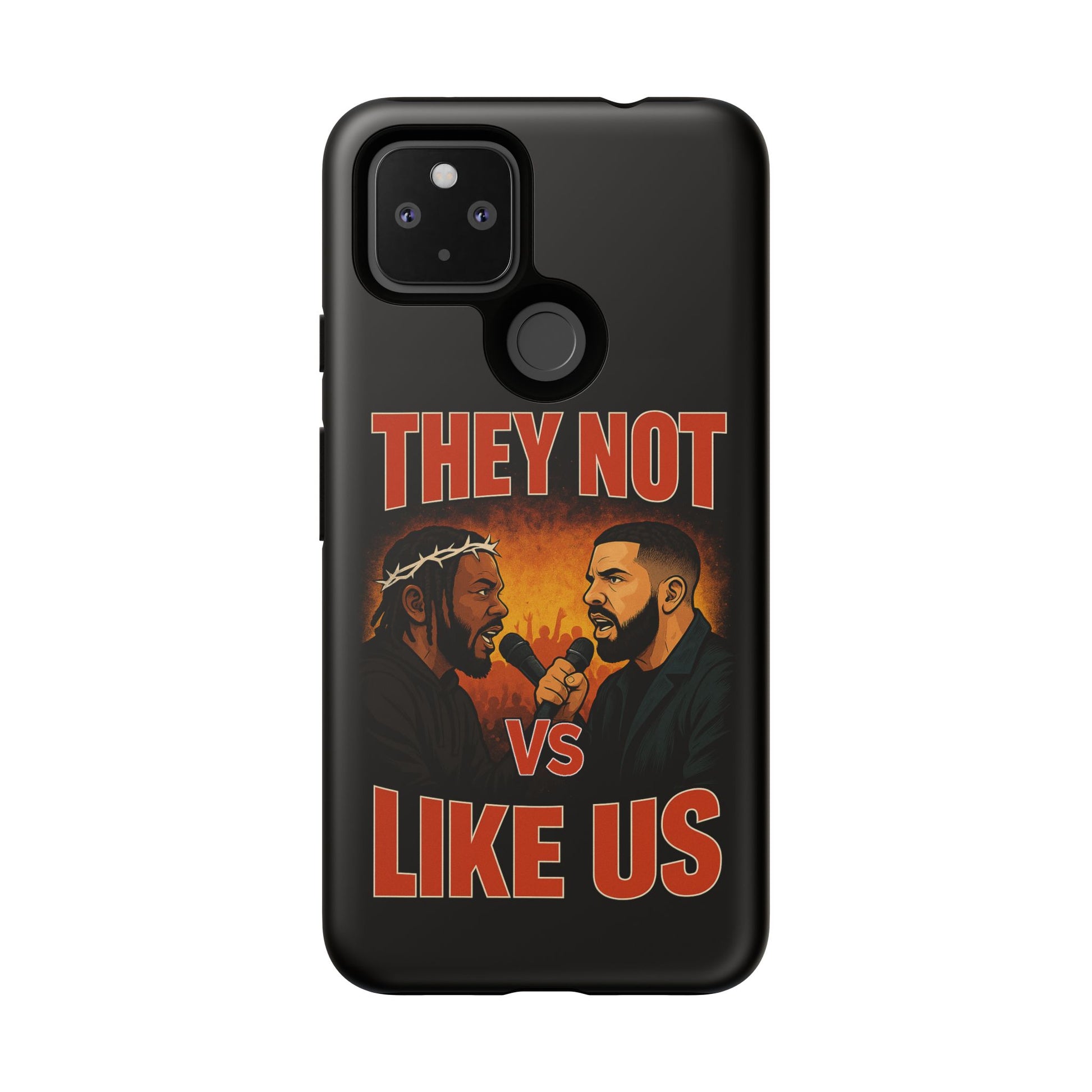 "Tough phone case, durable iPhone cover with funny design, perfect gift for Drake fans.