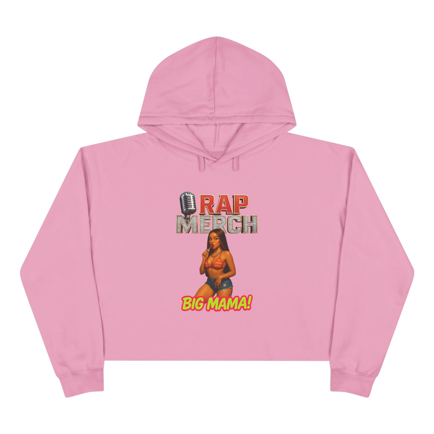 Rap Merch Crop Hoodie, Big Mama Hoodie, Music Lover Gift, Funny Hoodie for Her, Streetwear Crop Top, Casual Cozy Outfit